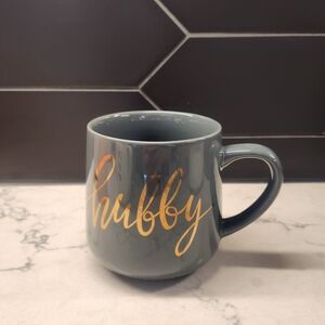 Indigo Charcoal Mug with Gold Script